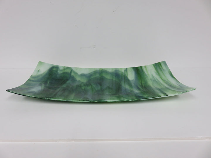 Art Glass Green Tray