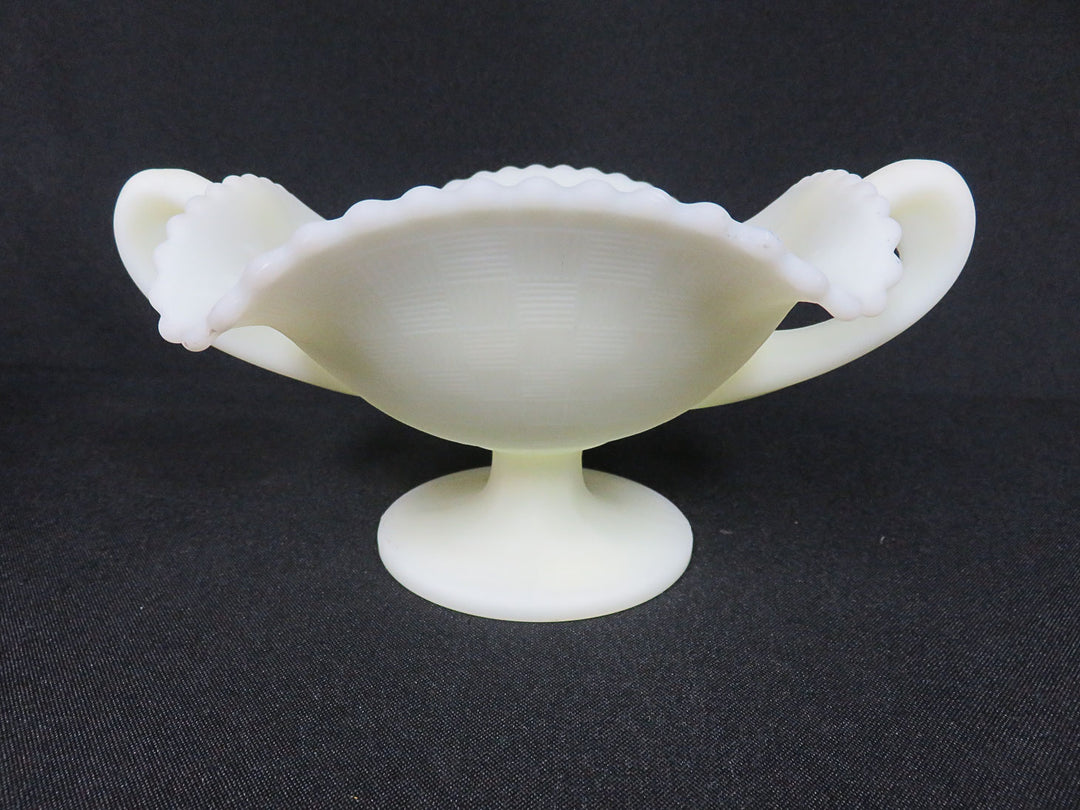 Fenton Custard Uranium Glass Compote