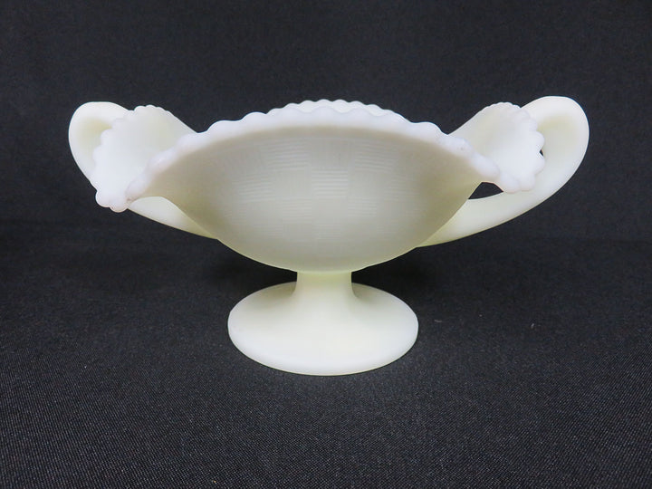 Fenton Custard Uranium Glass Compote