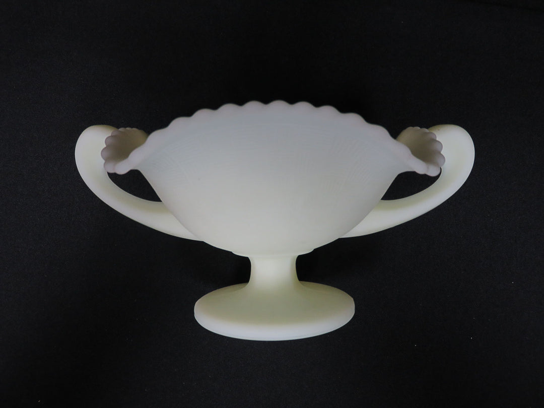 Fenton Custard Uranium Glass Compote