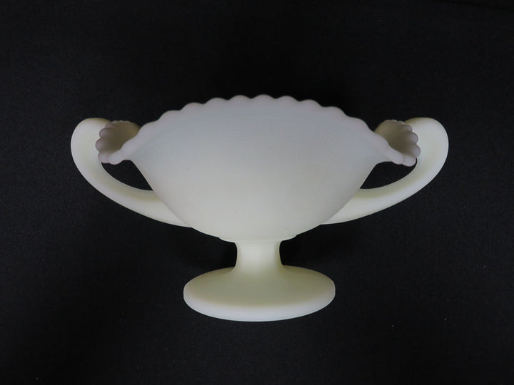 Fenton Custard Uranium Glass Compote