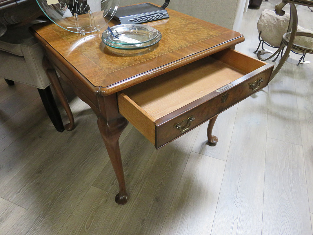 Kittinger Burled Wood End Table