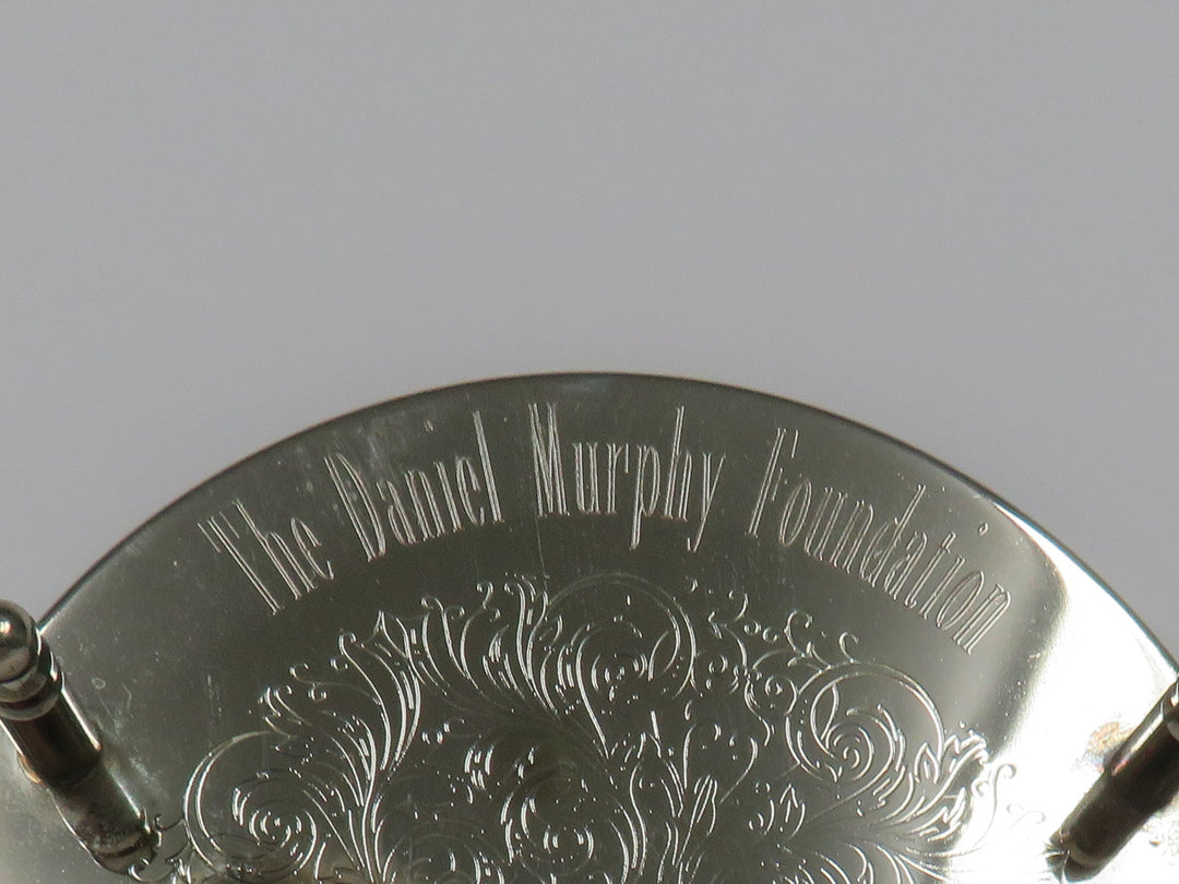 Floral Engraved Silverplated Coasters