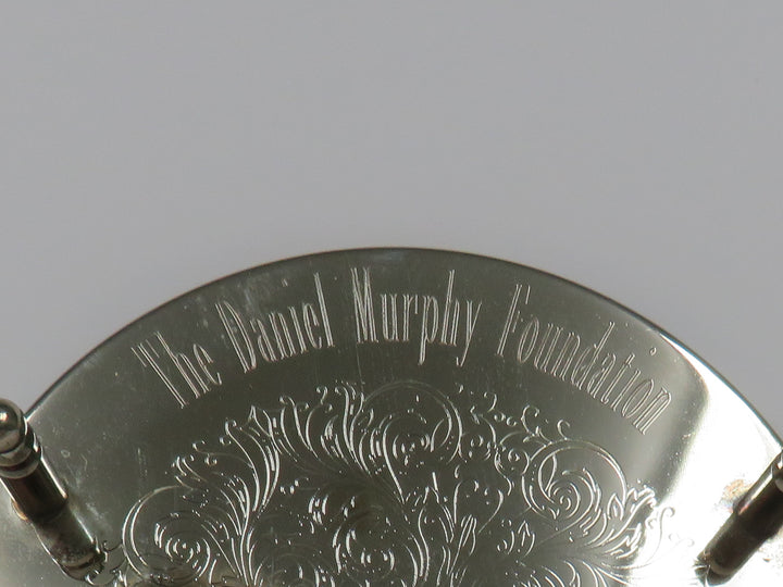 Floral Engraved Silverplated Coasters