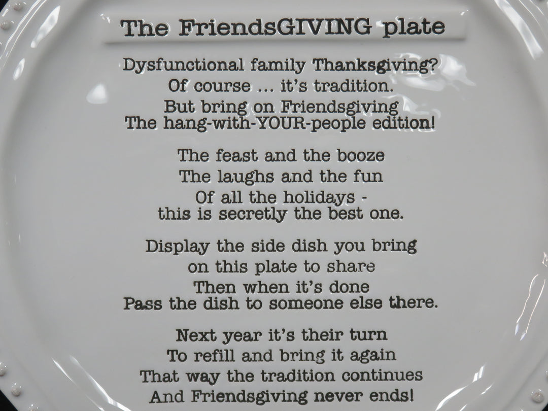 Mudpie "Friendsgiving" Plate