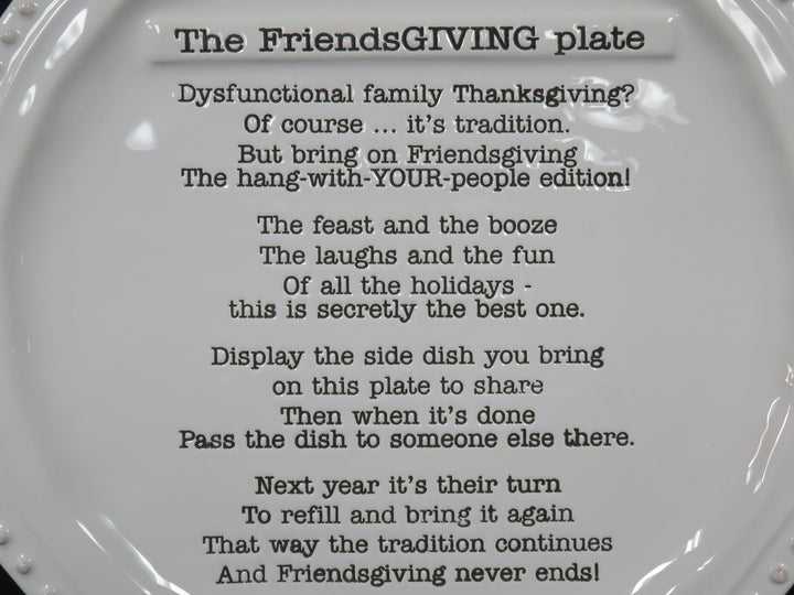 Mudpie "Friendsgiving" Plate