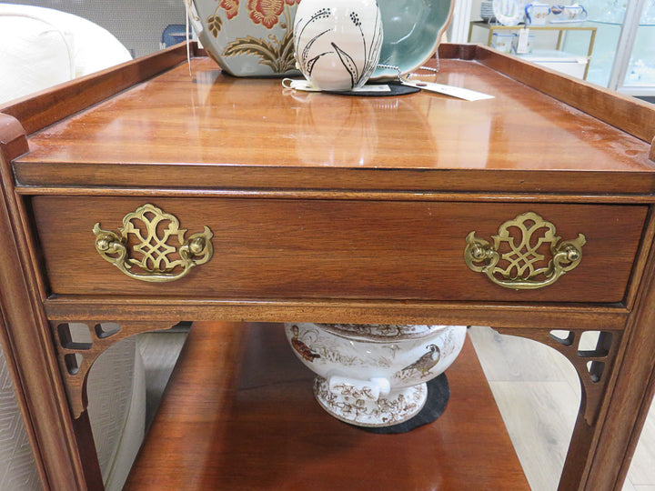 Hickory Asian Inspired End Table