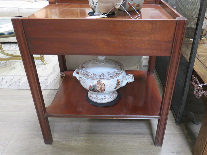 Hickory Asian Inspired End Table