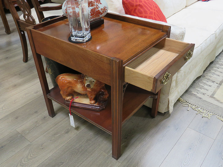 Hickory Asian Inspired End Table