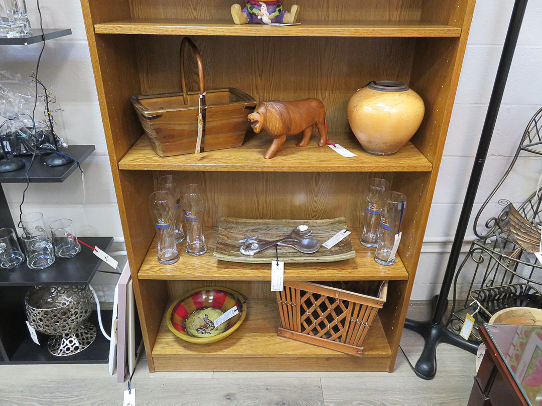 Tall Oak Bookcase