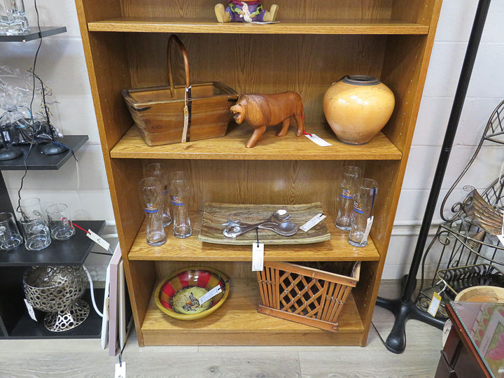 Tall Oak Bookcase