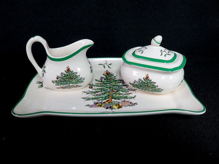 Spode Christmas Tree Cream & Sugar