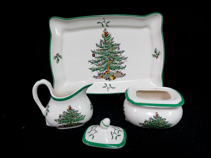 Spode Christmas Tree Cream & Sugar