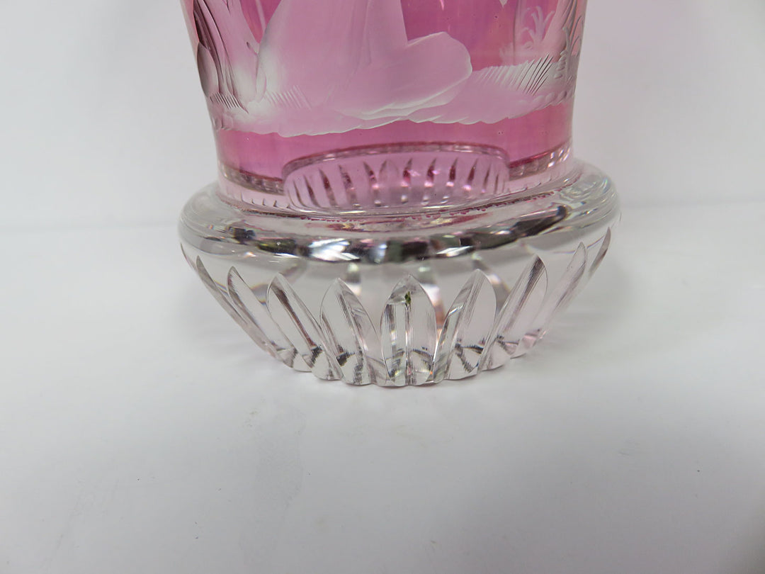 Cranberry Tinted Vase