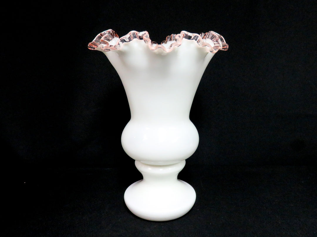 Vintage Rose Ruffled Edge Vase