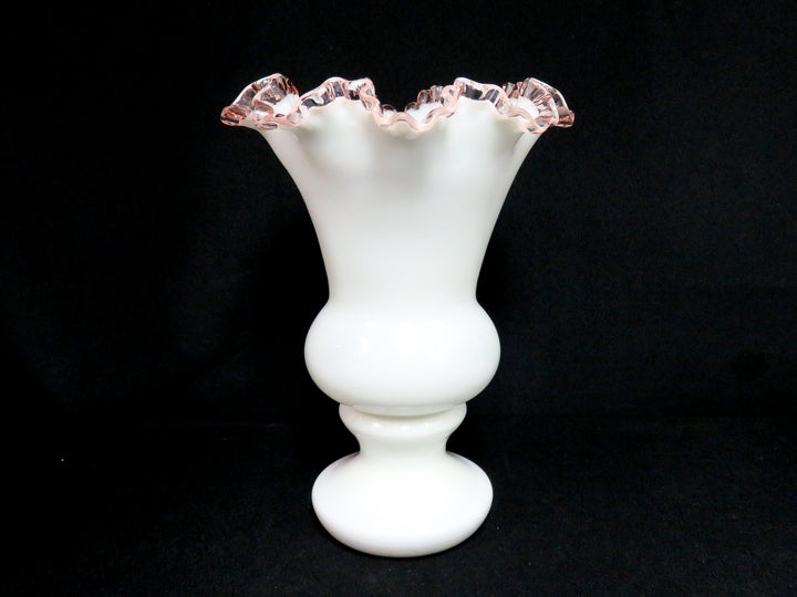 Vintage Rose Ruffled Edge Vase