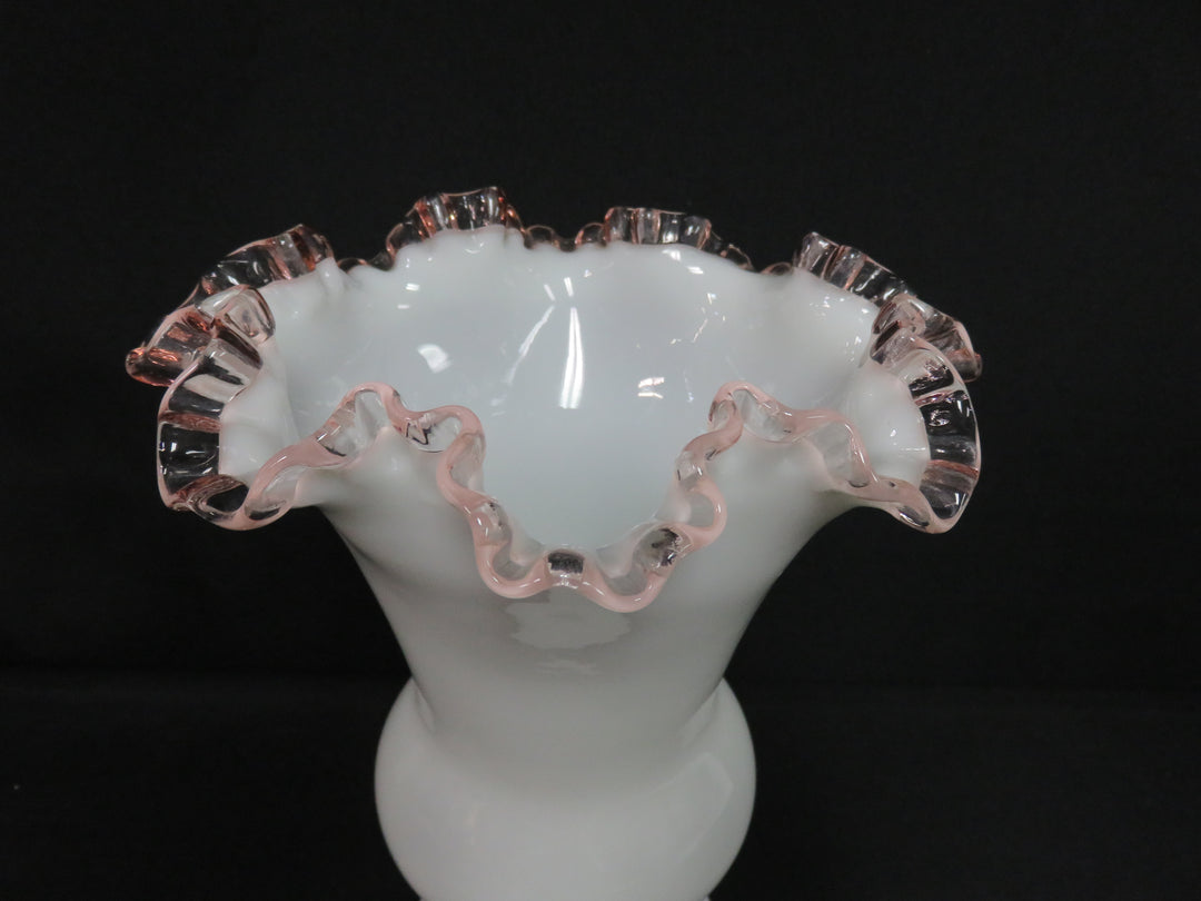 Vintage Rose Ruffled Edge Vase