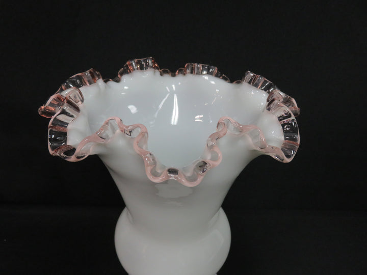 Vintage Rose Ruffled Edge Vase