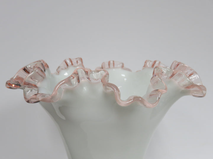 Vintage Rose Ruffled Edge Vase