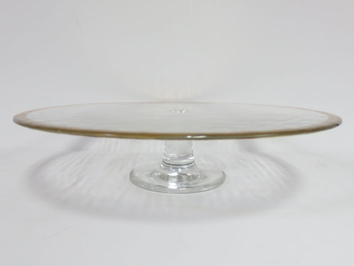 Textured Glass Cake Stand
