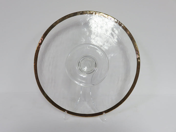 Textured Glass Cake Stand