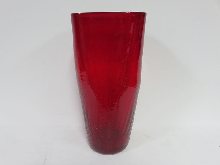 Ruby Red Squared Top Vase