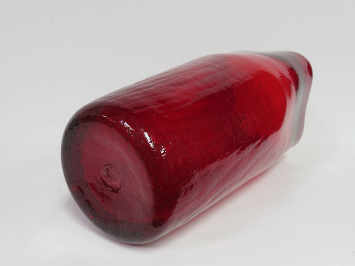 Ruby Red Squared Top Vase