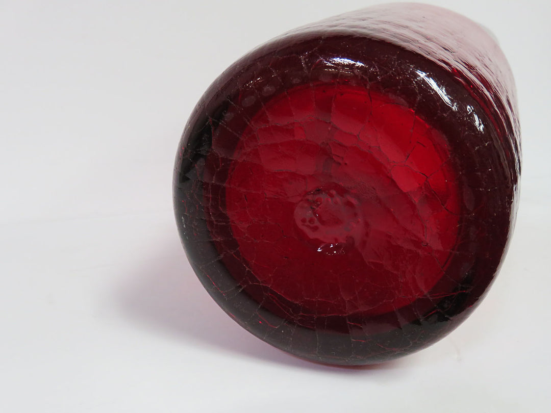 Ruby Red Squared Top Vase