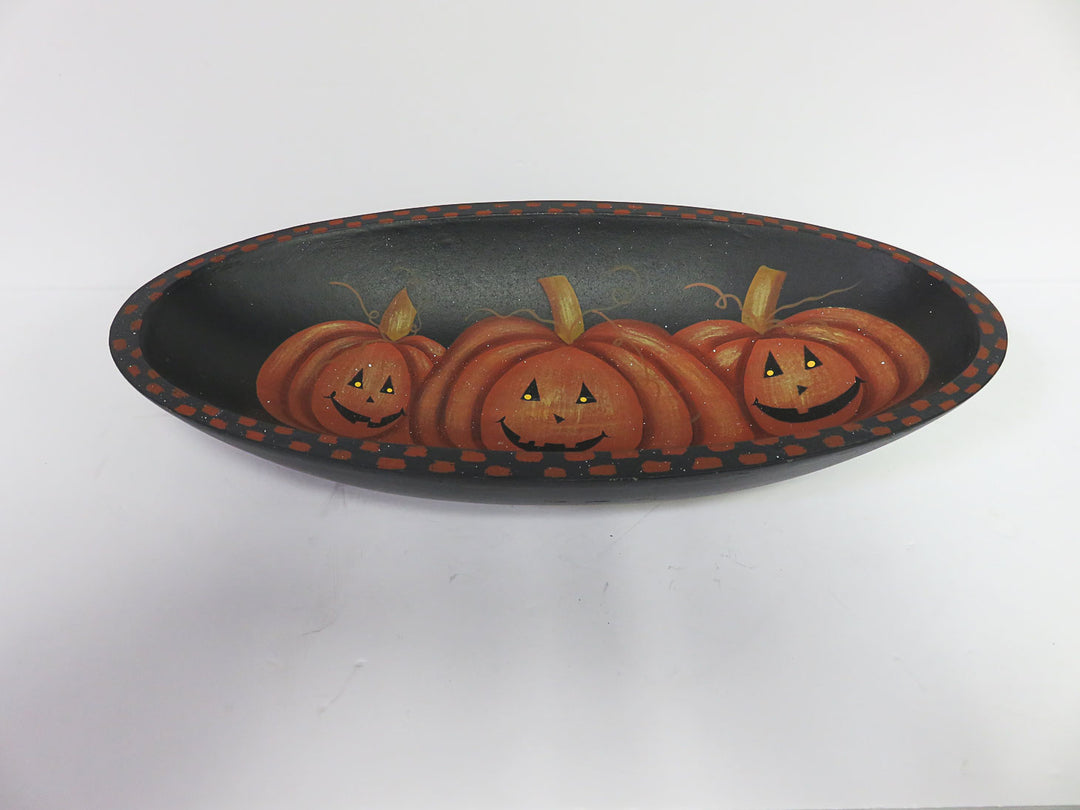 Wooden Halloween Bowl