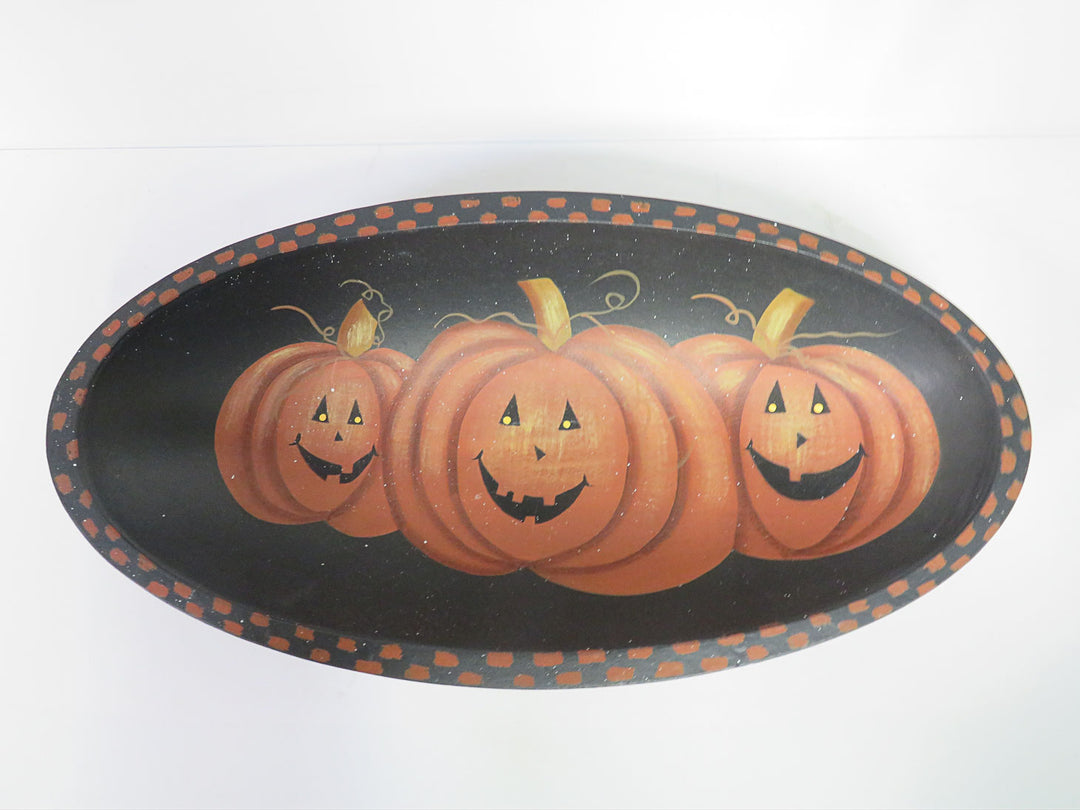 Wooden Halloween Bowl
