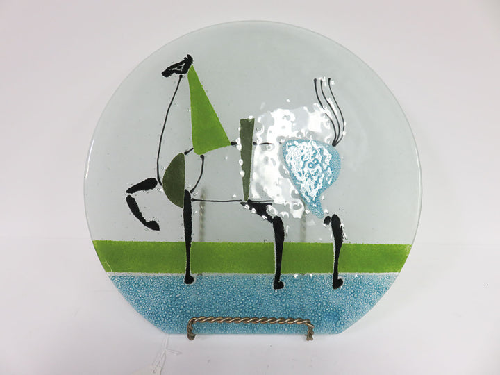 Fused Art Glass on Stand