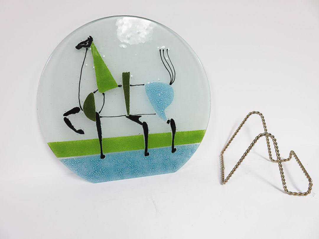 Fused Art Glass on Stand