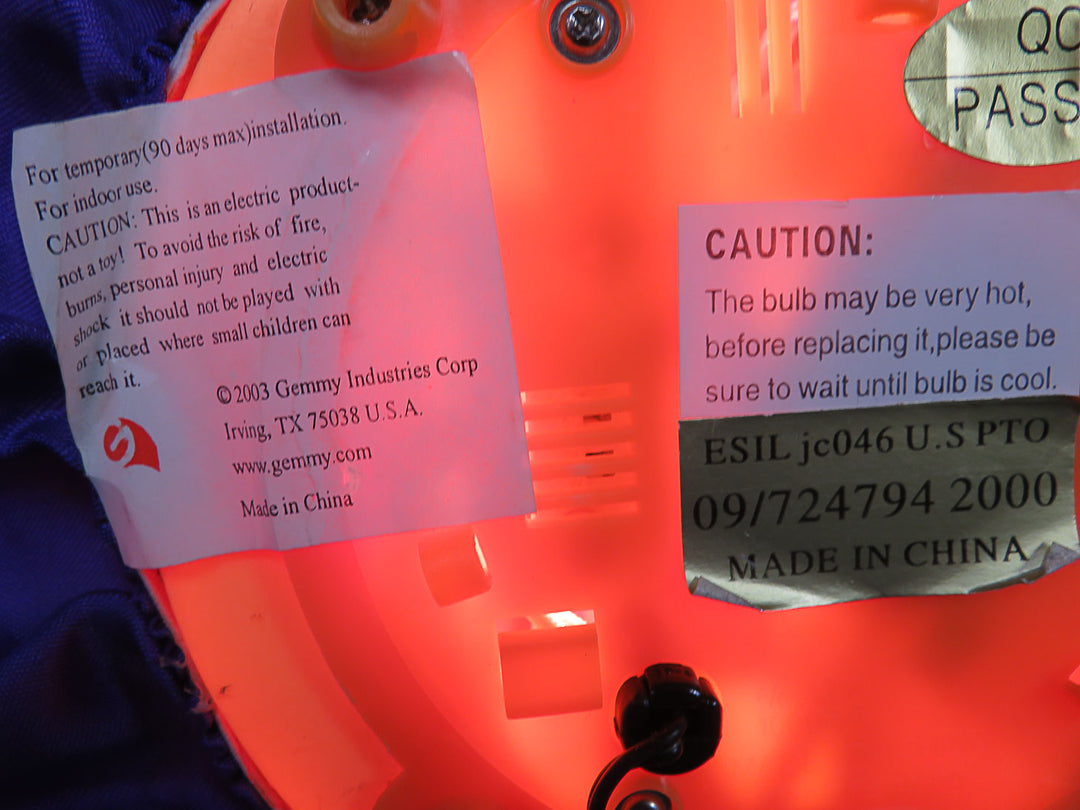 Halloween Fiber Optic Jack O' Lantern