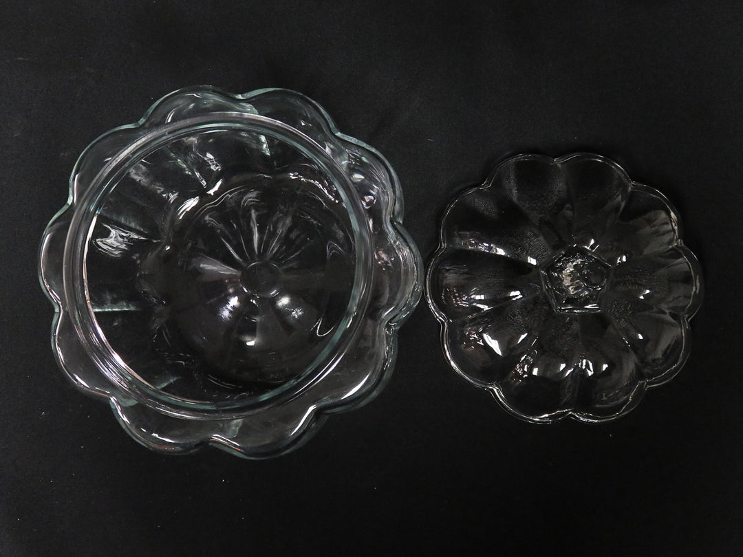 Glass Pumpkin Lidded Jar
