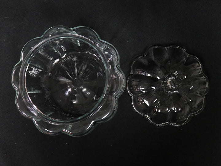Glass Pumpkin Lidded Jar