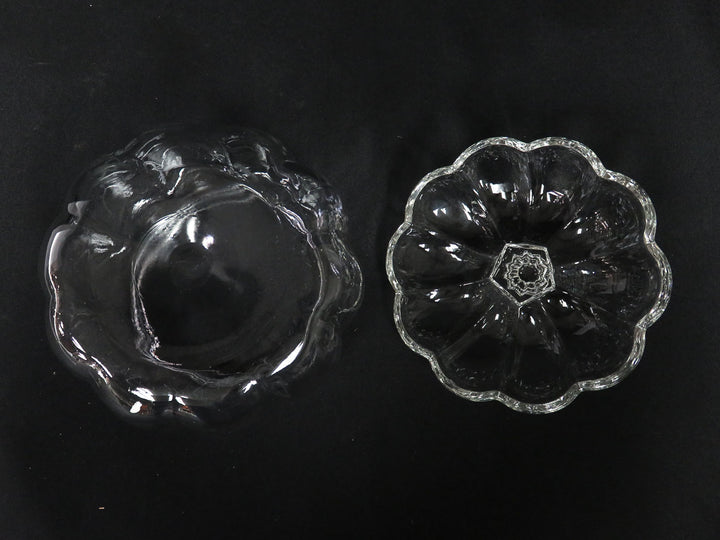 Glass Pumpkin Lidded Jar