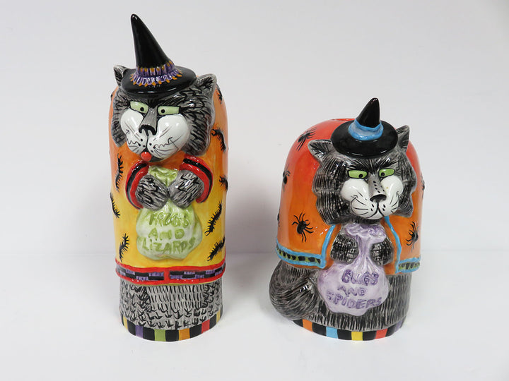 Fitz & Floyd Kitty Witch Candle Set
