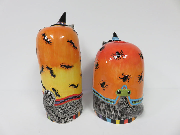 Fitz & Floyd Kitty Witch Candle Set