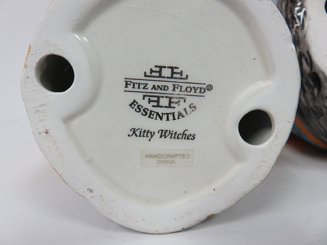 Fitz & Floyd Kitty Witch Candle Set