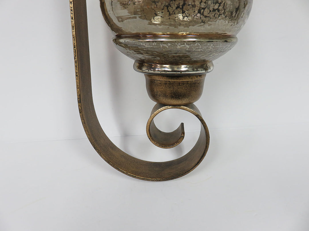 Hanging Mercury Glass Style Candleholder