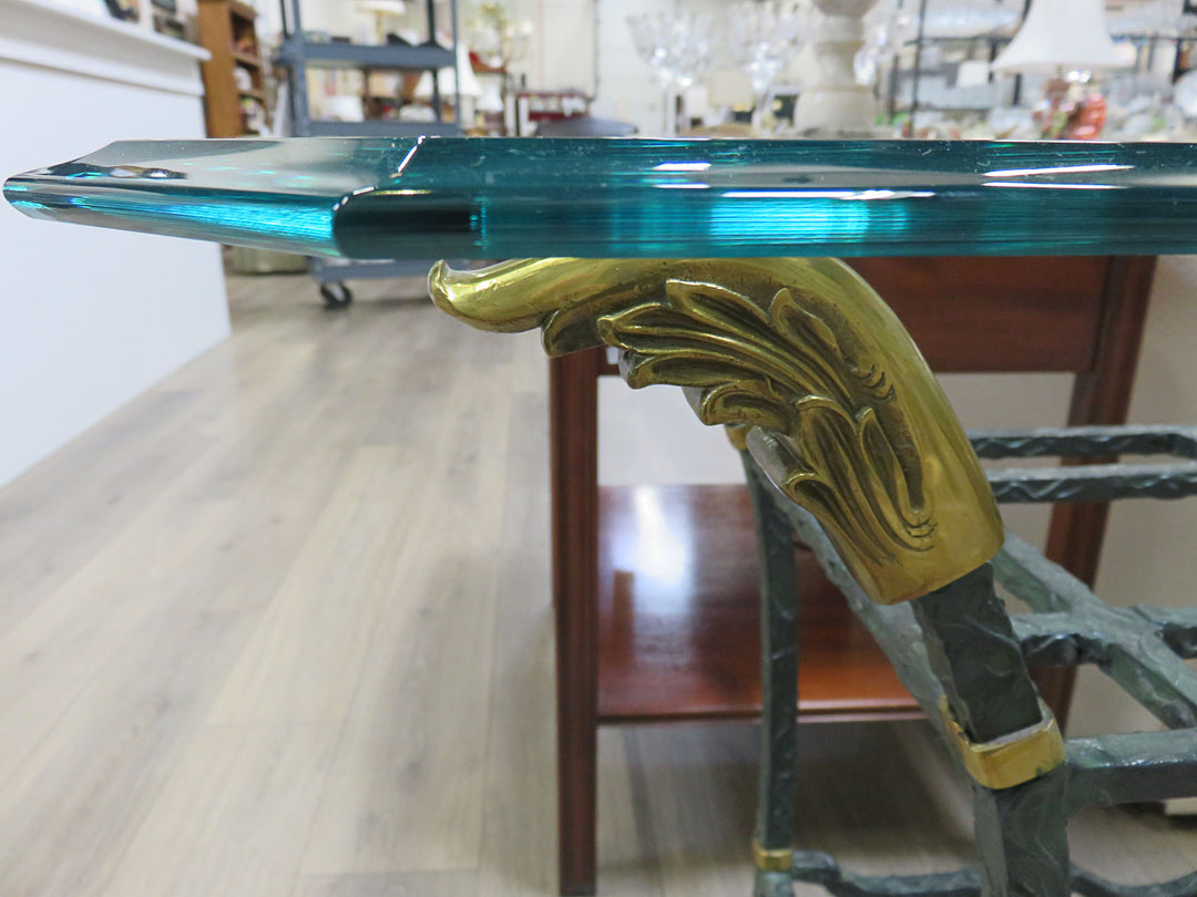 Glass Topped Console Table