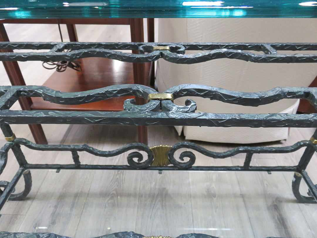 Glass Topped Console Table