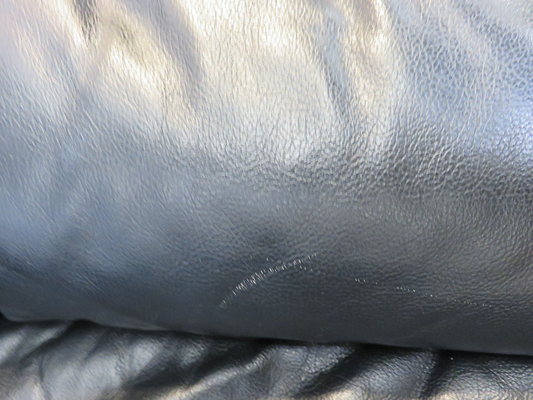 Black Leather Barrel Chair