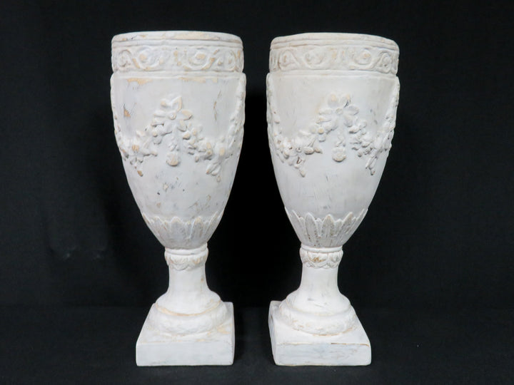 Pair of Aged Urns