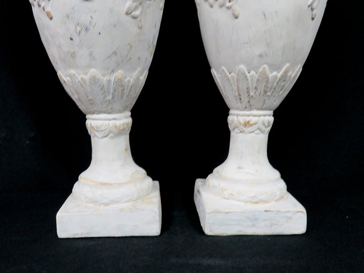 Pair of Aged Urns