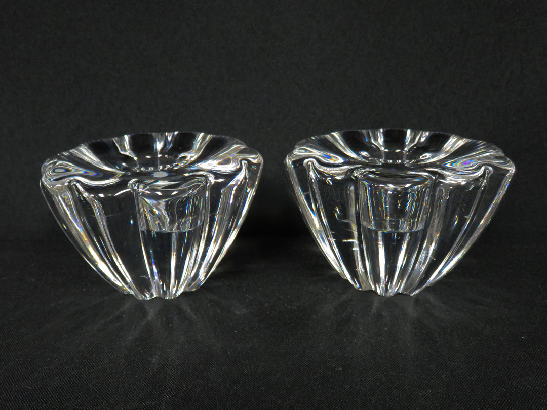 Pair of Orrefors Candleholders