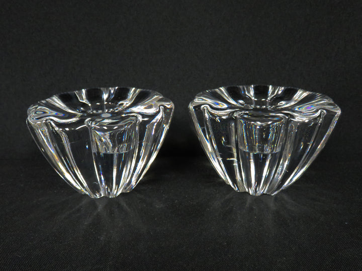 Pair of Orrefors Candleholders