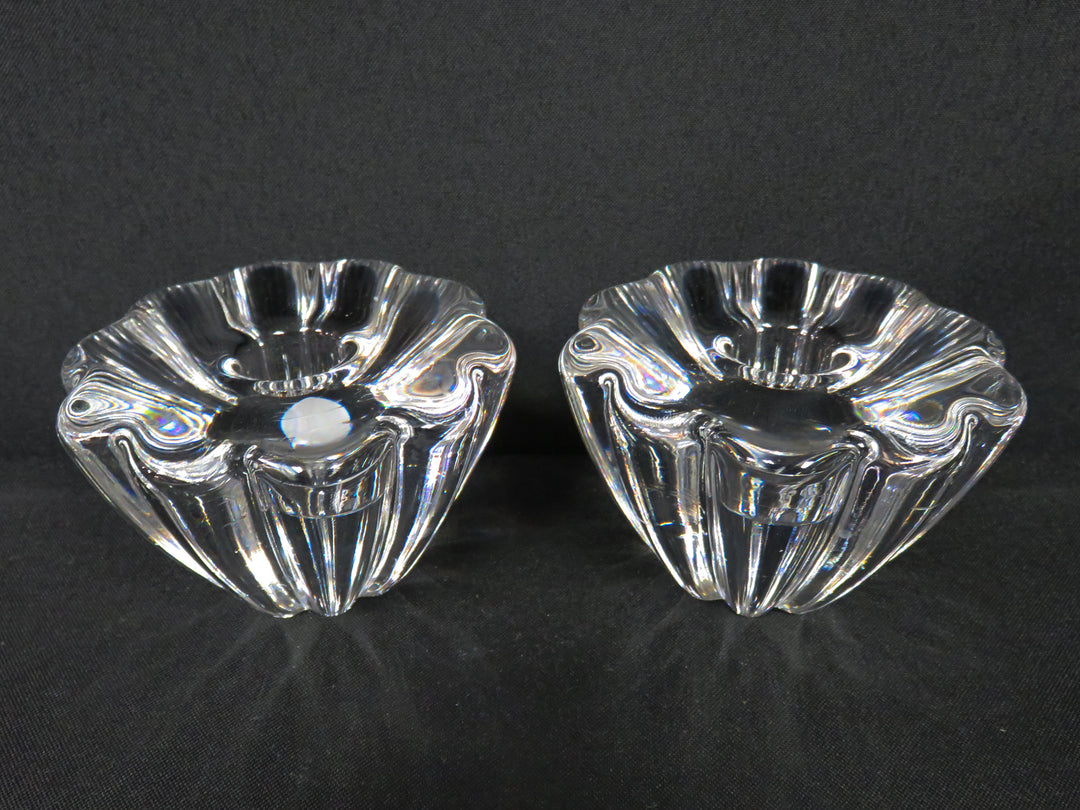 Pair of Orrefors Candleholders