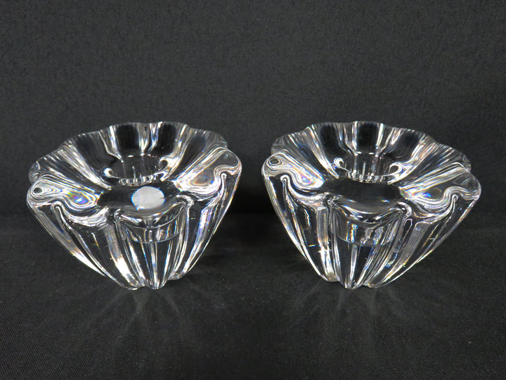 Pair of Orrefors Candleholders