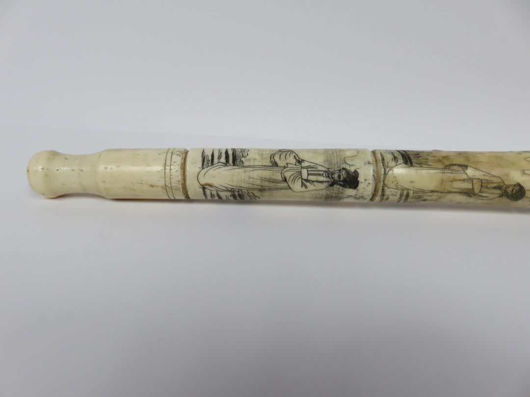 Bone Pipe with Wood Stand